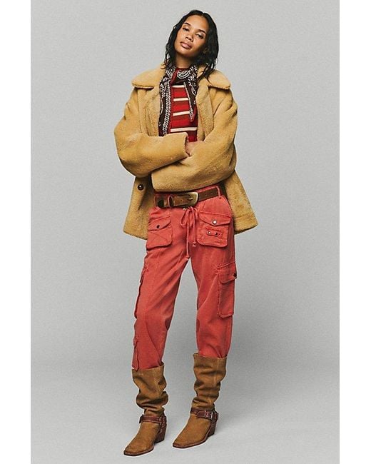 Free People Carmen Knitted Triangle Bandana in Brown Lyst