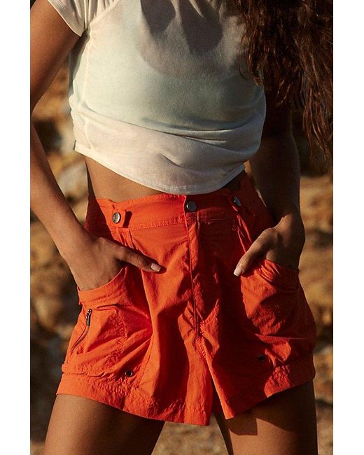 Free People Red New Heights Shorts