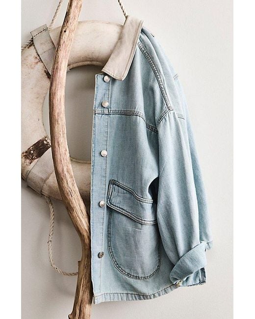 Free People Blue Lemon Denim Jacket
