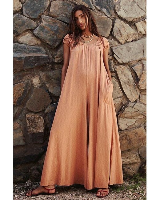 free-est Brown Amory One-Piece Jumpsuit By