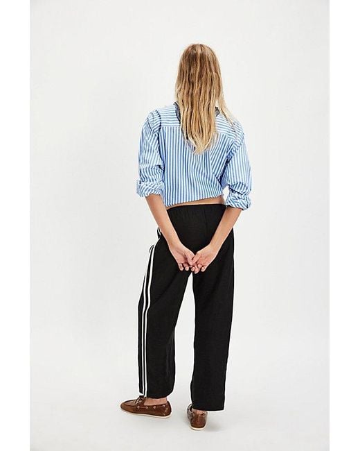 DONNI. Multicolor The Linen Stripe Crop Pants