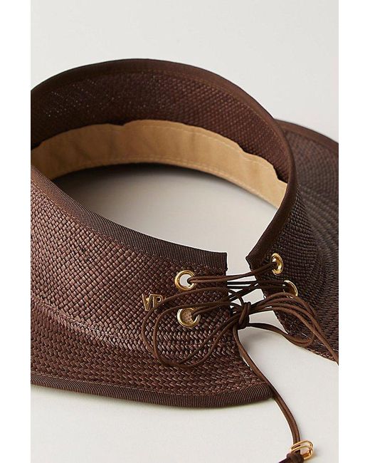 Van Palma Brown Andrea Wide Brim Visor