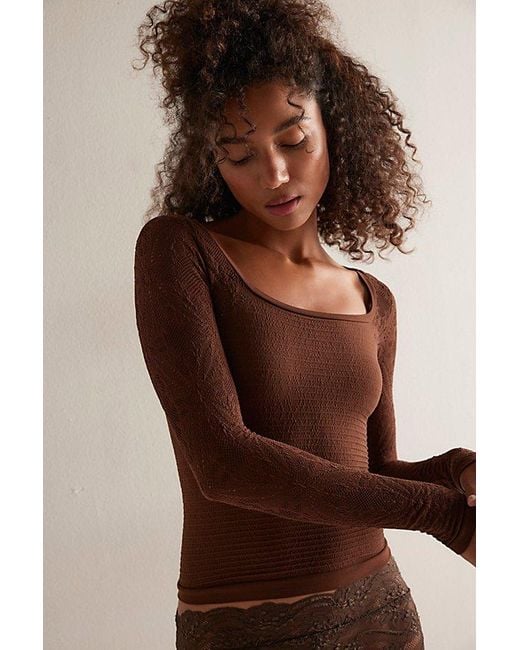 Intimately By Free People Brown So Many Likes Long Sleeve
