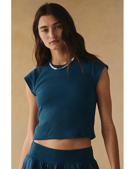 free-est Blue Annette Tee Skirt Set By