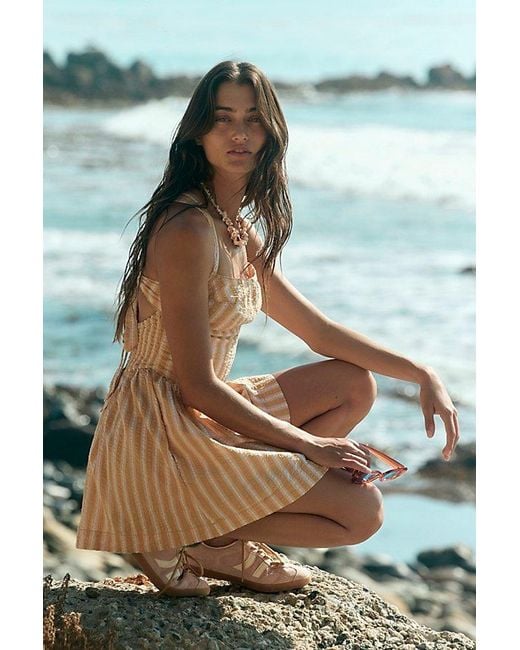 Free People Natural Laurel Plaid Mini Dress