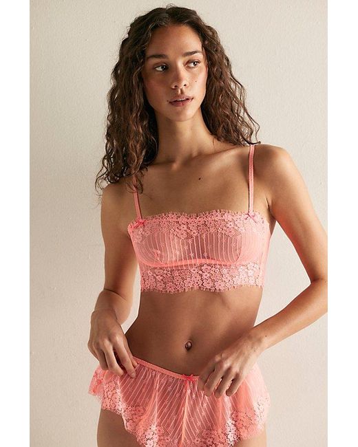 Intimately By Free People Red Daisies For Days Longline Bra By
