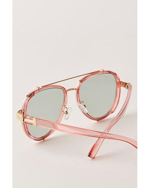 Free People Black Wesley Oversized Aviator Sunglasses