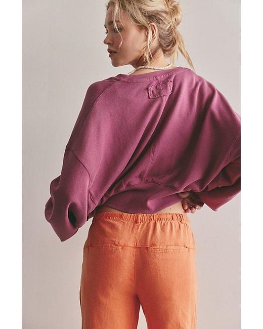 Free People Pink All Day Pullover