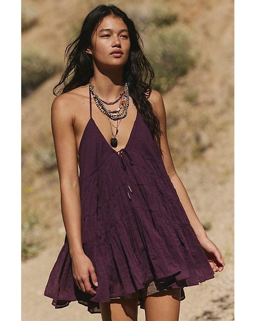 free-est Purple Zina Cotton Tunic