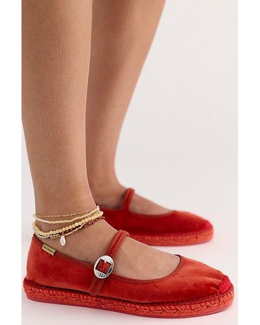 FP Vegan Collection Red Oasis Velvet Espadrilles