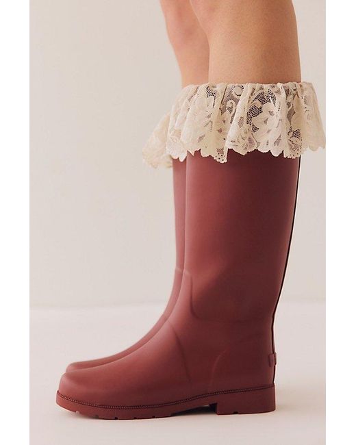 For Love & Lemons Red For Fp Brigitta Rain Boots Shoe
