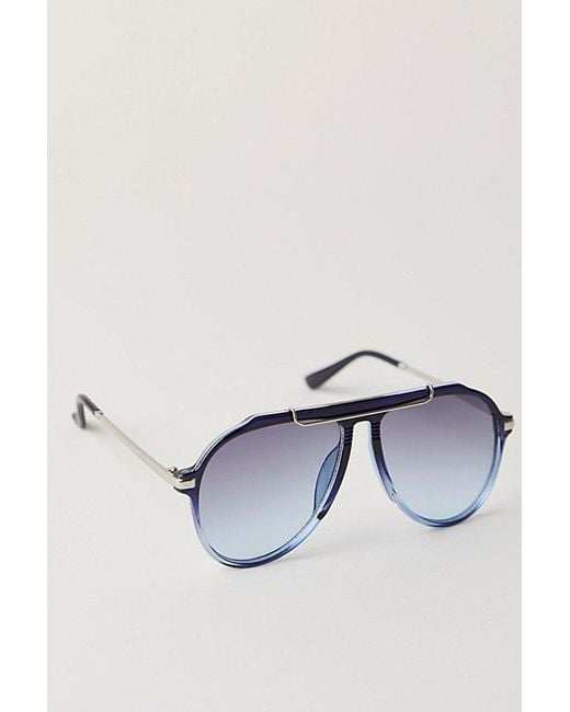 Free People Blue Ventura Oversized Aviator Sunglasses