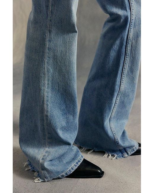 Free People Gray West Coast Relaxed Flare Jeans