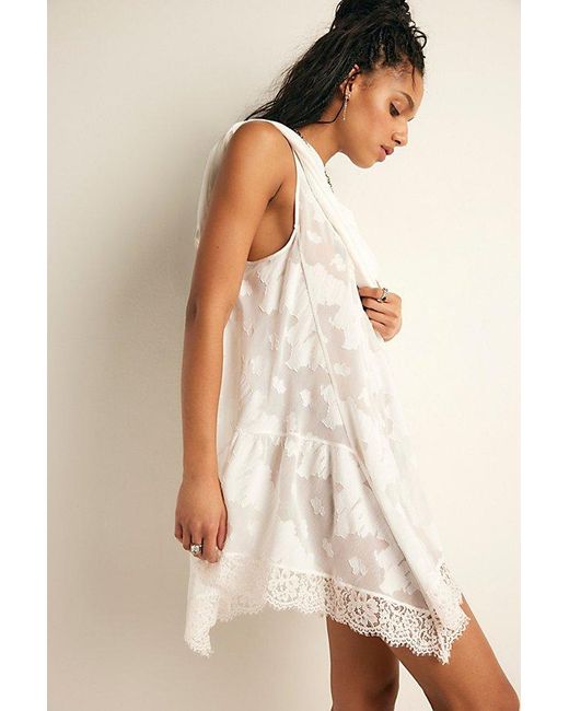 Free People Brown Maybe Baby Mini Slip Dress