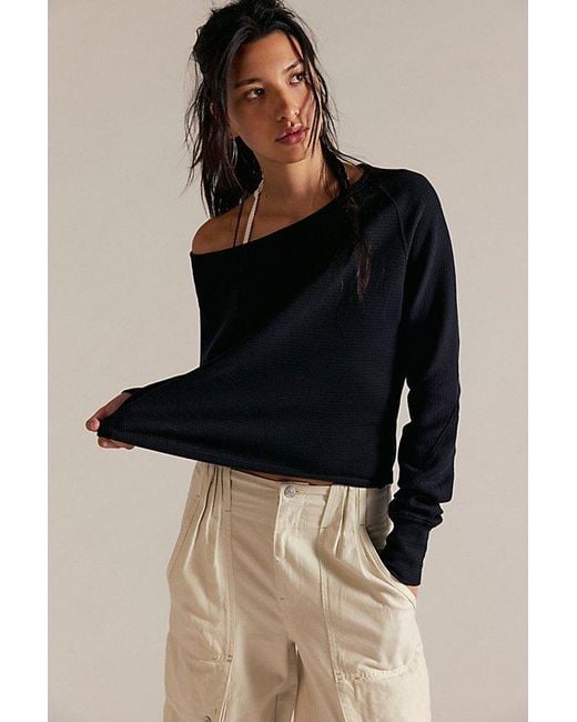 Free People Black Jess Long Sleeve