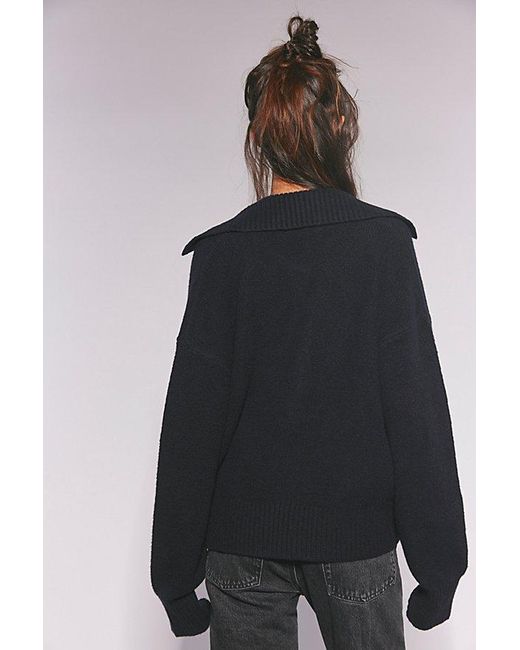 Free People Black Trading Up Polo