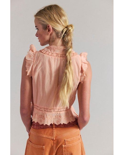 Free People Brown Day Dreamer Top