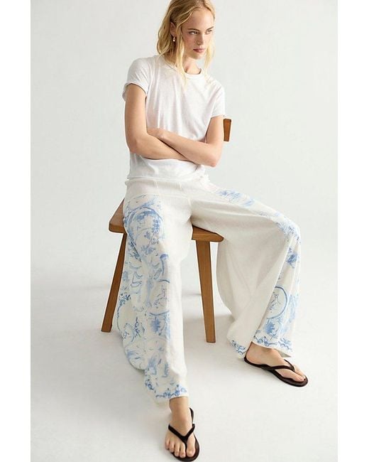 Free People Brown Delft Dreams Pant Set
