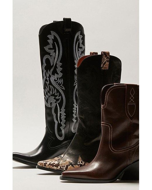 Jeffrey Campbell Black Finn Tall Western Boots