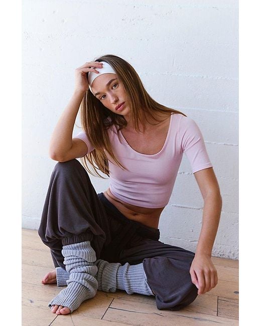 Free People Pink Slam Dunk Silicone Grip Soft Headband