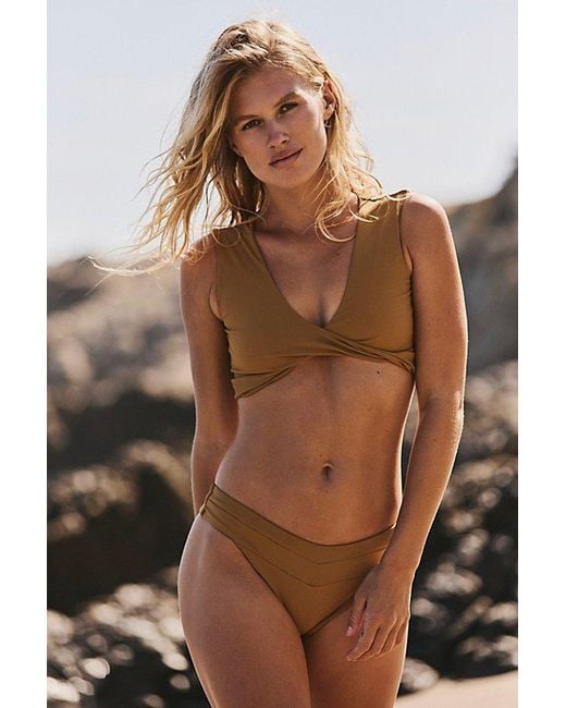 Aila Blue Brown Lara Bikini Top