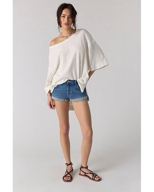Free People White Untouched Gem Tee
