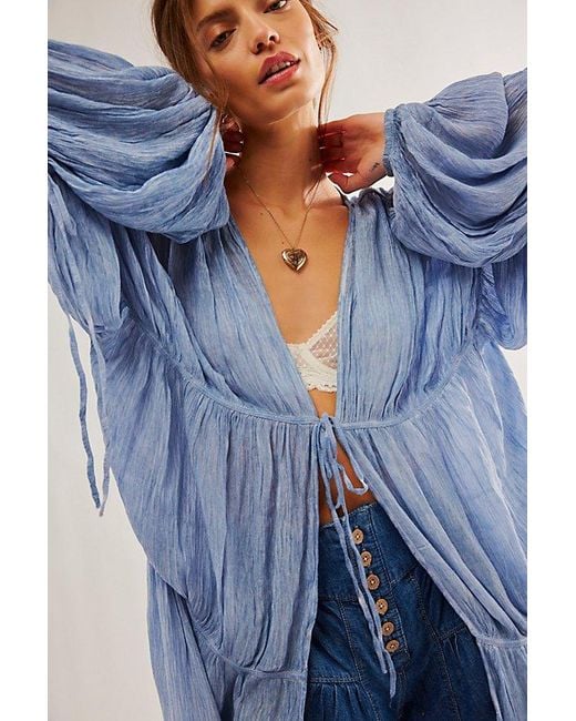 Free People Blue Juliet Kimono