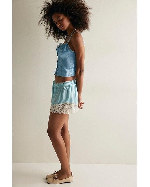 Intimately By Free People Blue Slip Into Something Corset Cami By