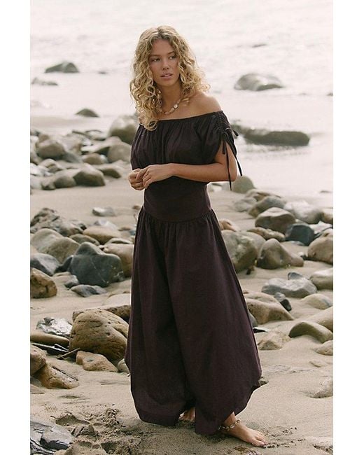 free-est Black Ambrose Cotton One-Piece Jumpsuit By