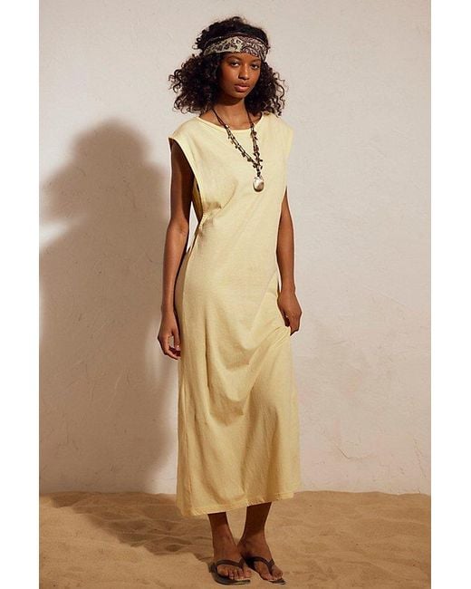 free-est Natural Drift Street Cotton-Jersey Maxi Dress By