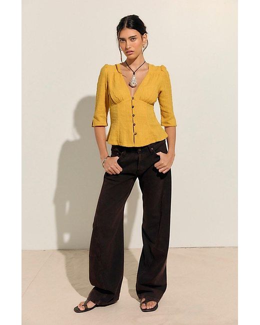 free-est Yellow Breanna Top By
