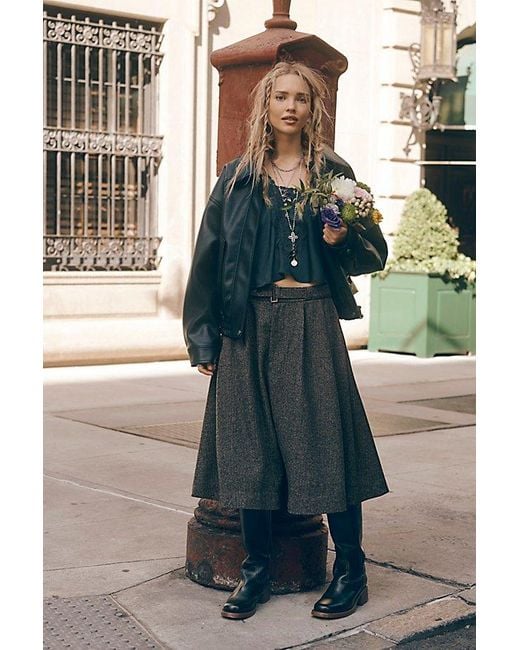 Free People Black Farley Vegan Bomber Jacket