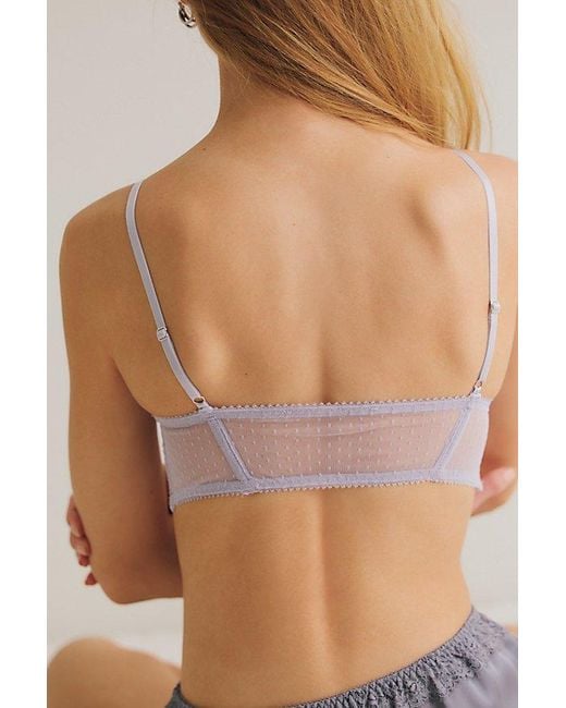 Intimately By Free People Gray Fiona Mesh Longline Bralette By