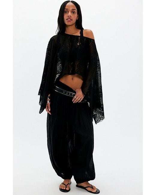 Free People Black Elsa Poncho Jacket