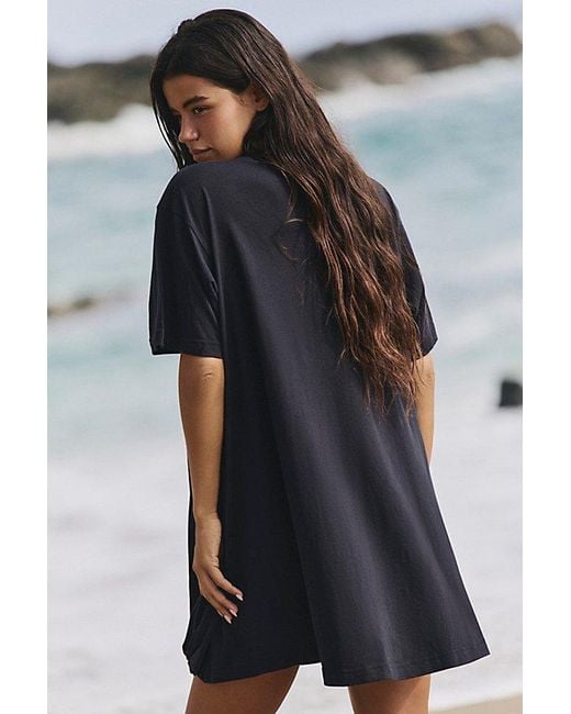 free-est Black Shorebound Cotton-Jersey Mini Dress By