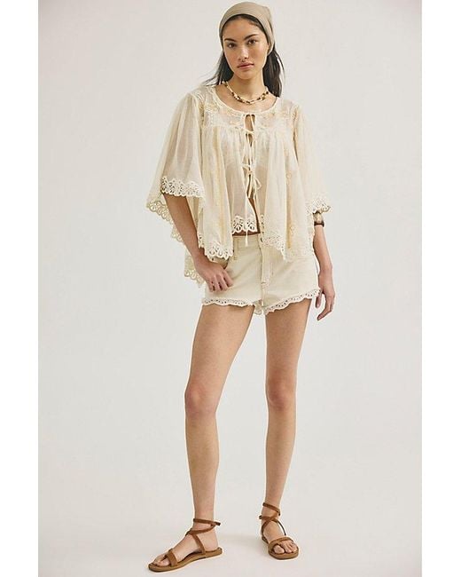 Free People Blue We The Free Cali Lace Shorties