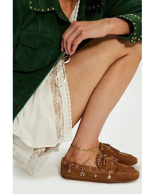 Jeffrey Campbell Blue Treasure Chest Boat Shoes By