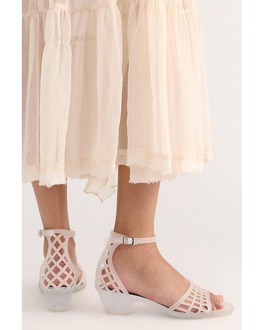 FP Vegan Collection Blue Pinwheel Jelly Heels By