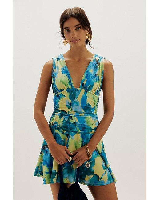 Free People Blue Annabelle Mini Dress