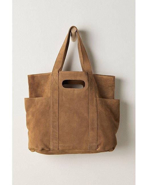 Free People Brown Suede Caravan Tote