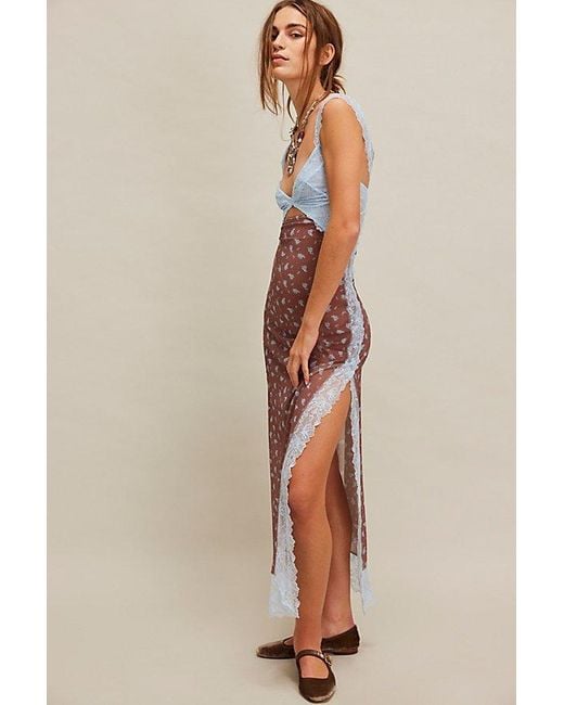 Intimately By Free People Natural Suddenly Fine Maxi Slip