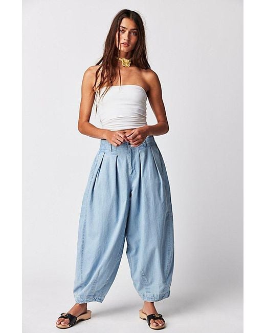 Free People Ridley Pull-on Jeans At Free People In Vera Blue, Size: Medium