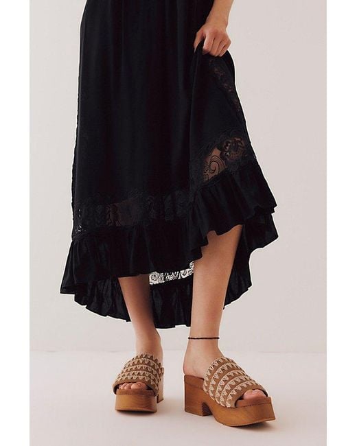 Mou Black Stitches Clogs