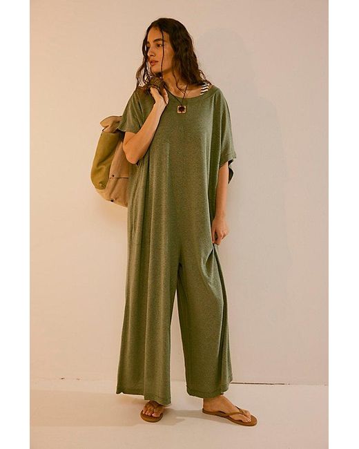 Free People Green Luster One-piece
