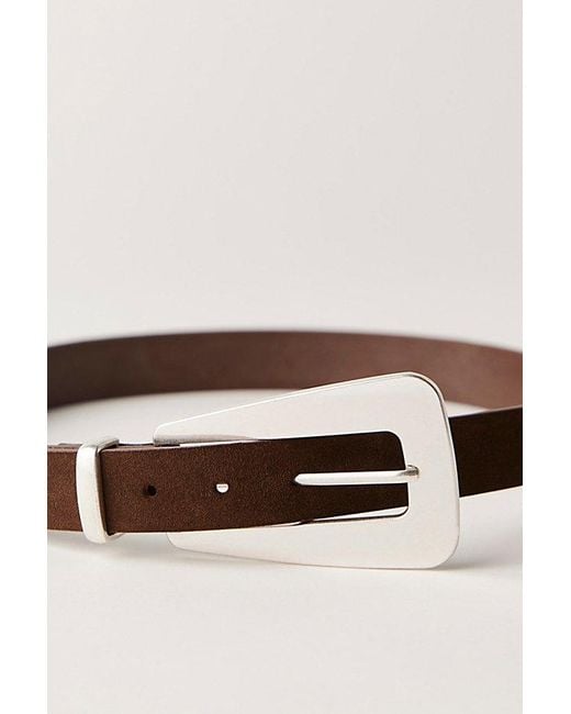 Free People Brown Patcha Suede Belt