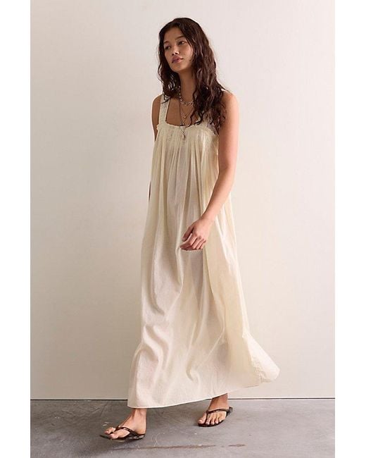 Intimately By Free People Natural Salty Sol Maxi Slip Dress By