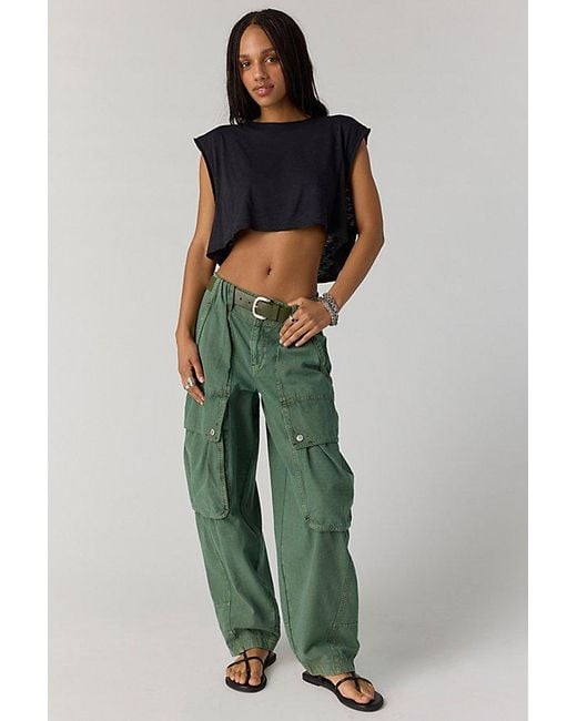 Free People Black Dallas Cropped Tank Top