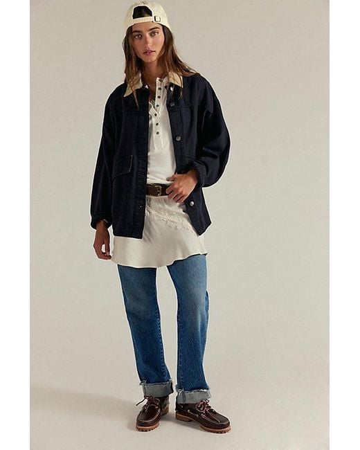 Free People Blue Lemon Denim Jacket