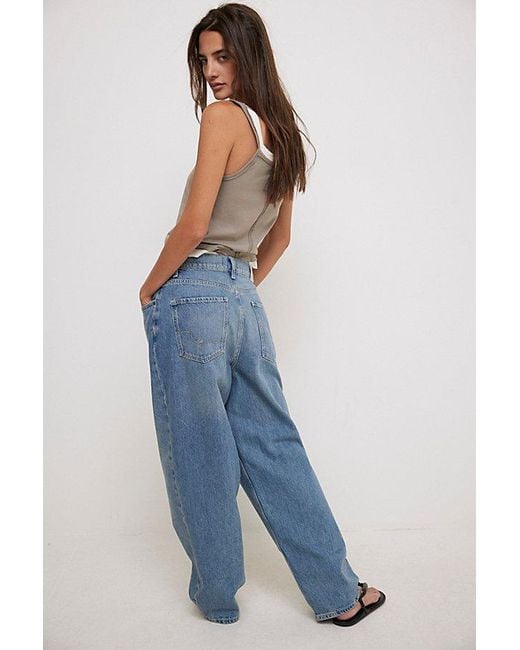 Free People Blue Cora Slouchy Jeans