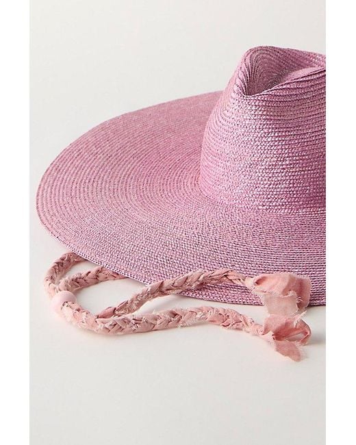 Free People Pink So Coastal Wide Brim Hat